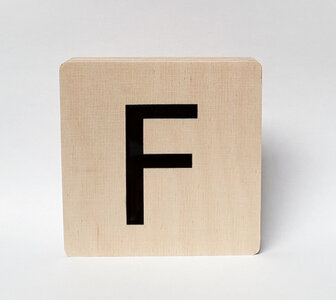 Wooden letter F