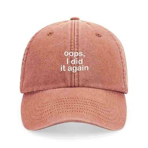 private label - vintage cap -  orange - white embroidery