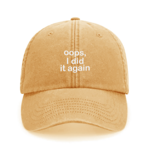 private label - vintage cap -  mustard  - white embroidery