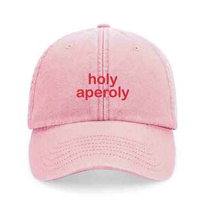 private label - vintage cap -  pink - orangered embroidery
