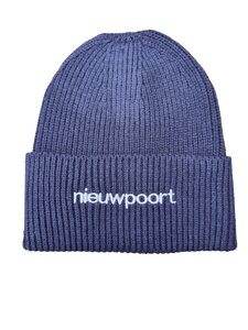 private label -  beanie - marine blue - white embroidery