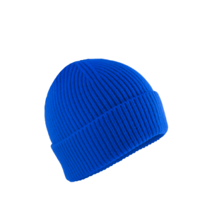 private label - junior beanie - blue - white embroidery