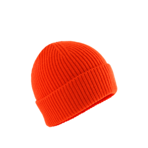 private label - junior beanie - orangered - white embroidery