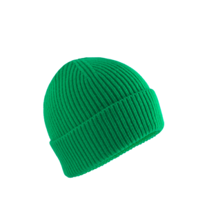 private label - junior beanie - green - white embroidery