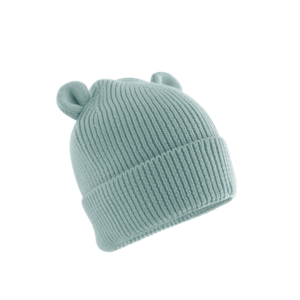 private label - baby beanie light petrol - white embroidery - size 12-24 months