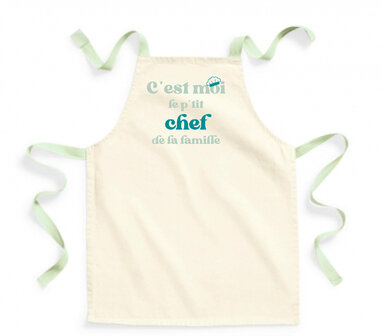 FR - Tablier enfant - green - Le p&#039;tit chef de la famille
