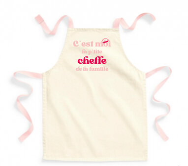 FR - Tablier enfant - pink - La p&#039;tite cheffe de la famille