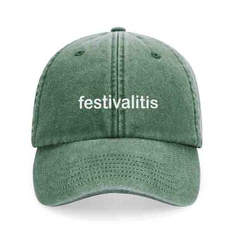 private label - vintage cap -  green - white embroidery