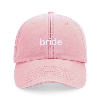 private label - vintage cap -  pink - white embroidery