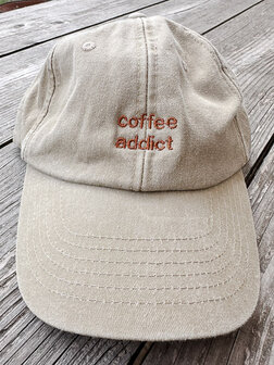 private label - vintage cap -  sand - brown embroidery