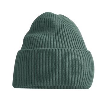 private label -  beanie - petrol - white embroidery