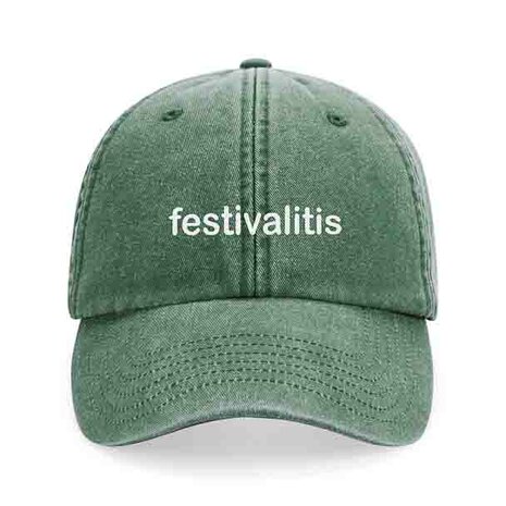 private label - vintage cap -  green - white embroidery