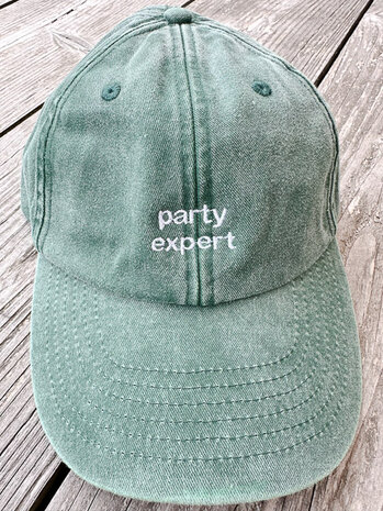 private label - vintage cap -  green - white embroidery