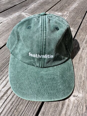 private label - vintage cap -  green - white embroidery