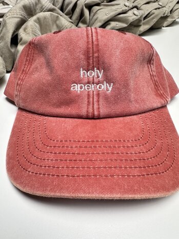 private label - vintage cap -  orange - white embroidery