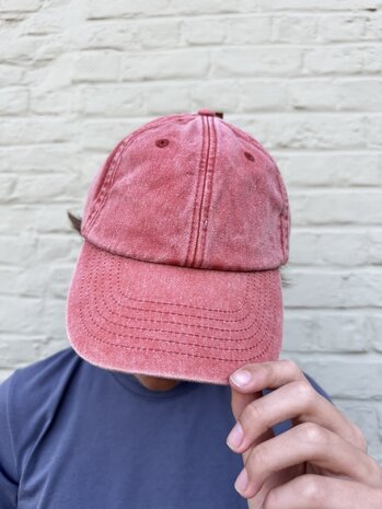 private label - vintage cap -  orange - white embroidery