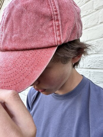 private label - vintage cap -  orange - white embroidery