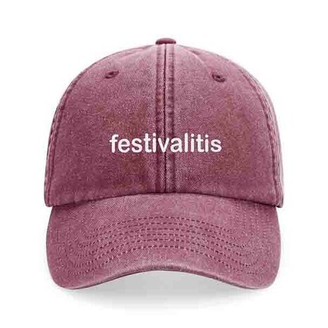 private label - vintage cap -  bordeaux - white embroidery