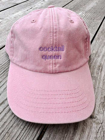 private label - vintage cap -  pink - purple embroidery
