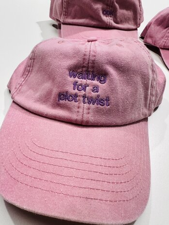 private label - vintage cap -  pink - purple embroidery