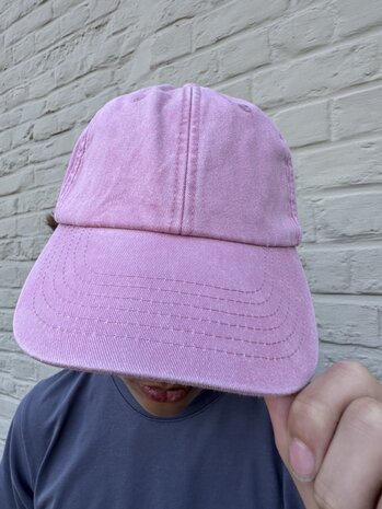 private label - vintage cap -  pink - purple embroidery