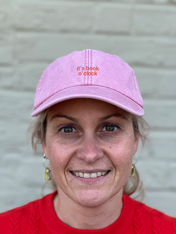 private label - vintage cap -  pink - orangered embroidery