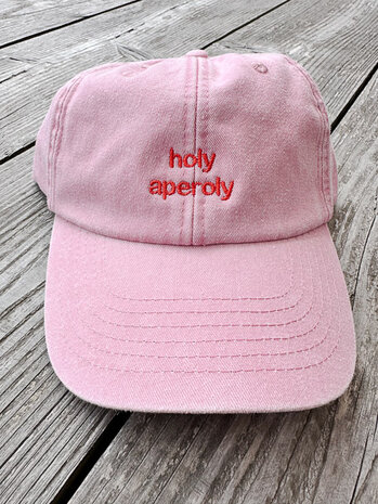 private label - vintage cap -  pink - orangered embroidery
