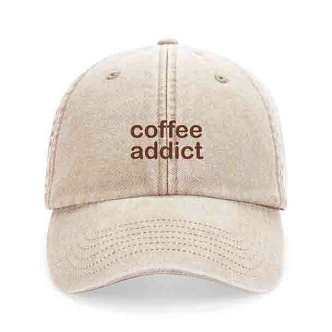 private label - vintage cap -  rocky - brown embroidery