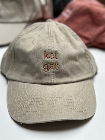private label - vintage cap -  rocky - brown embroidery